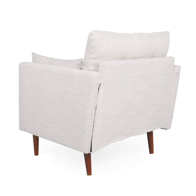34.5" Upholstered Club Chair with Pillows