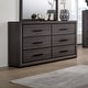 preview thumbnail 1 of 2, Rothwell Contemporary Grey 59-inch Wide 6-Drawer Horizontal Wood Dresser by Furniture of America Grey