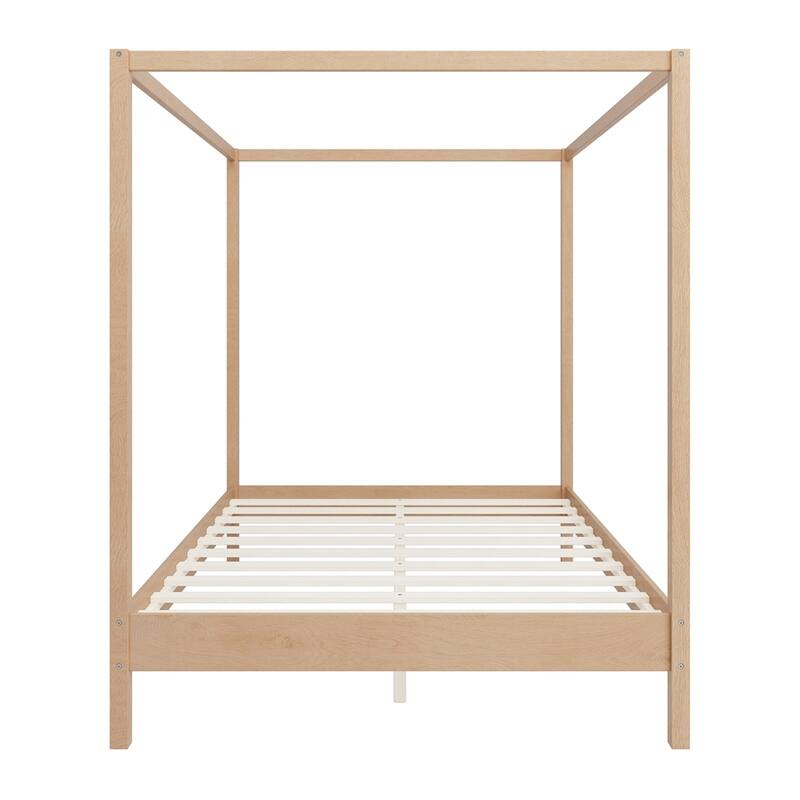 Modern Four Poster Wooden Platform Bed Canopy Bed