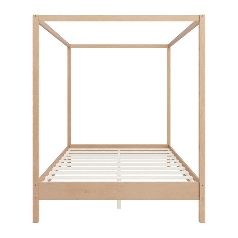 Wooden Canopy Bed Frame Four Poster Platform Bed