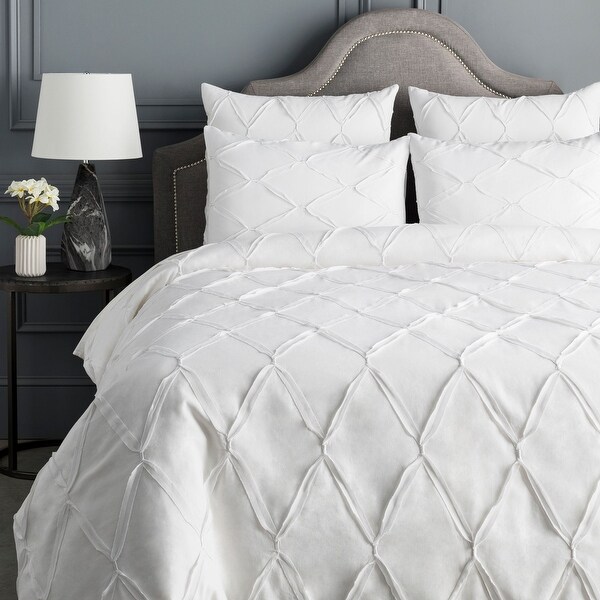 92" White King Duvet Set with Two King Shams