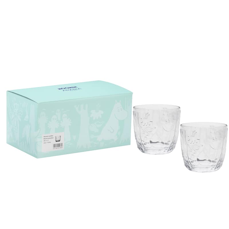 Moomin Glass Tumbler 9.5oz, Set of 2