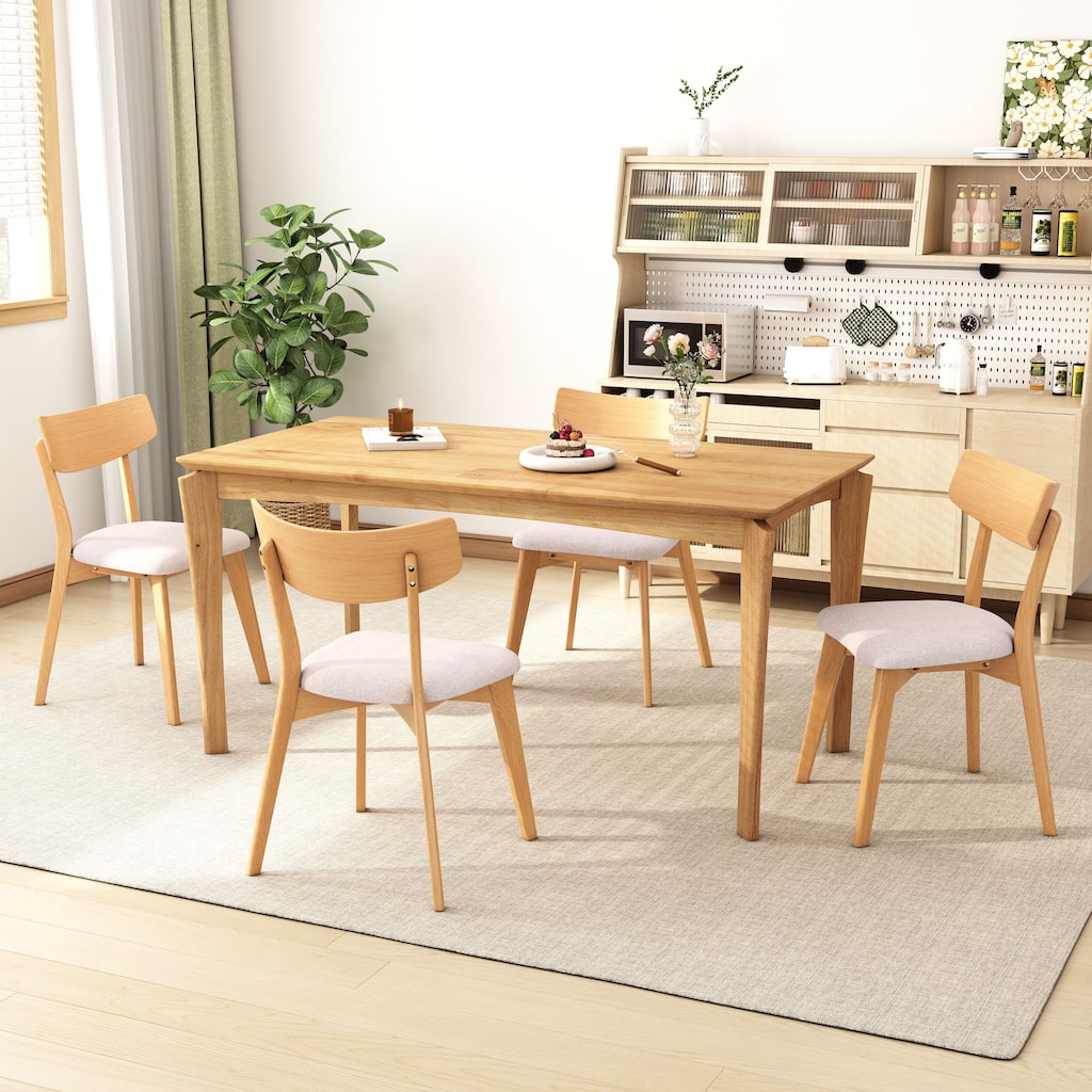 Upholstered Chairs Set of 4 Side Chair Dining Chair Coffee Chair Accent Chair Kitchen Chair with Wood Legs