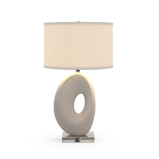 Eva, 30" Organic White Resin Table Lamp (Single, Sculptural Modern ...