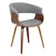 Option Light Grey Fabric/Walnut Wood