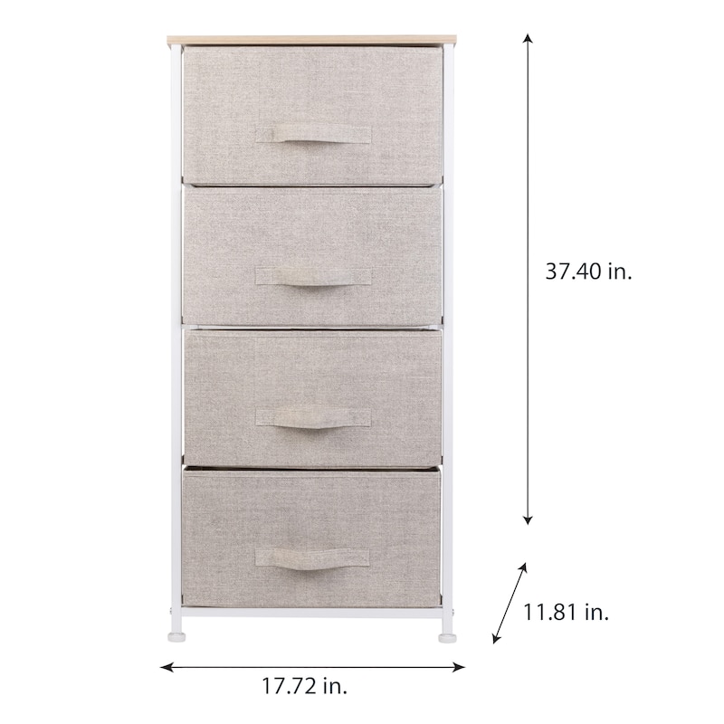 Simplify 4 Drawer Storage Chest in Beige