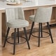 preview thumbnail 53 of 53, 26.in Swivel Bar stool PU Leather/Fabric Upholstered Counter Stool, High Back Armless Stool with Wooden Legs