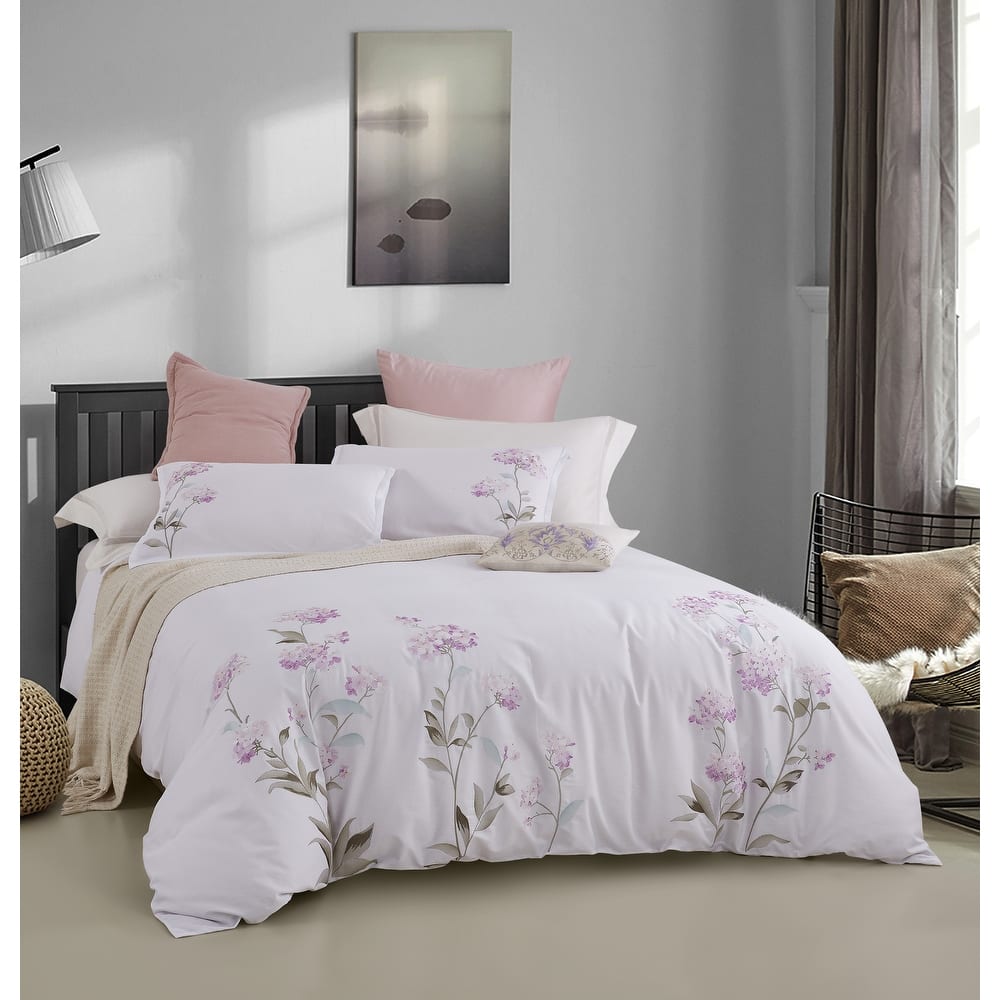 Broderie ensemble housse de couette Collection Hydrangea Embroidery Duvet Set (6 Color)