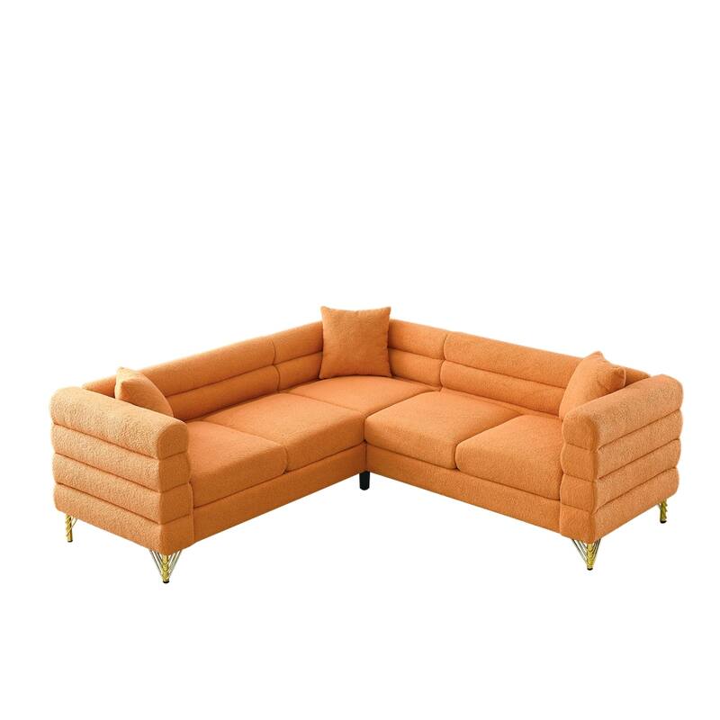 81.5-Inch Oversized Corner L-Shaped Sectional Sofa with 3 Cushions