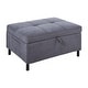 preview thumbnail 9 of 12, HOMCOM 2-In-1 Design Convertible Footrest Stool Sofa Bed - 33.75*28.25*17.75
