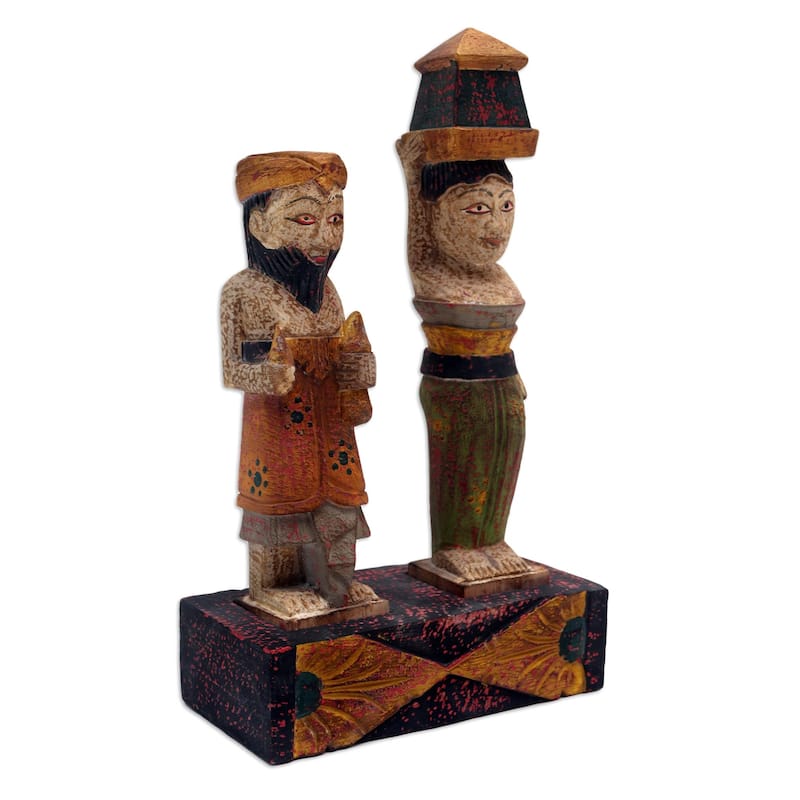 Novica Handmade Sulinggih Wood Statuette