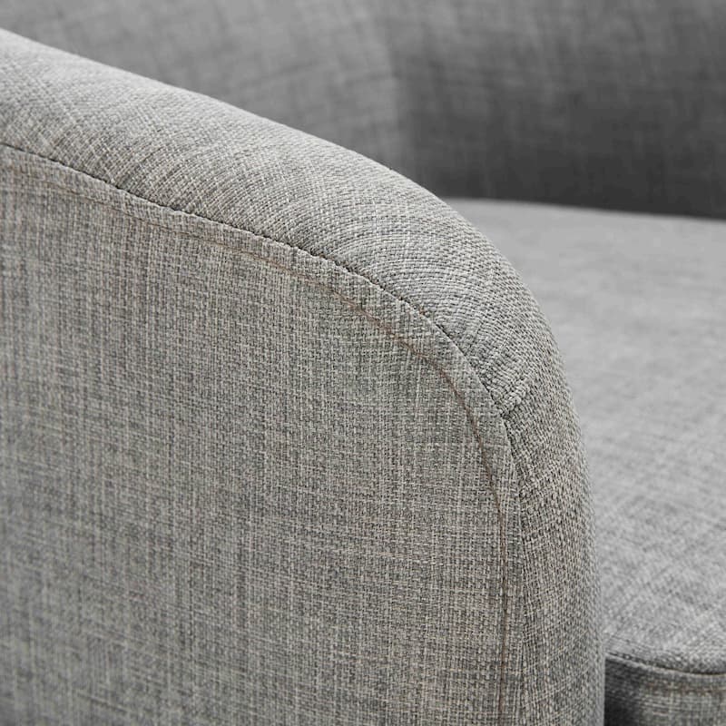 Modern Round Swivel Accent Chair Set of 2 Barrel Chair for Living Room