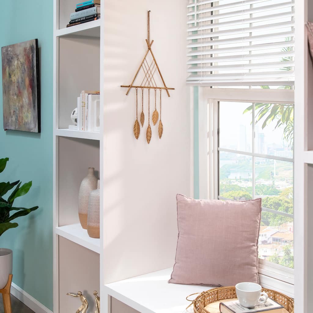 Gold Triangle Dreamcatcher 30"H