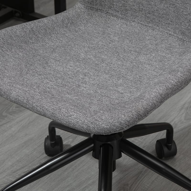 Vinsetto Home Office Chair, Swivel Task Chair with Adjustable Height, Armless