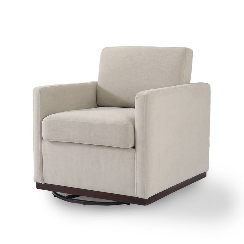 Modern Upholstered Swivel Armchair for Living