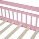 preview thumbnail 30 of 31, Wooden Twin Size House Bed with 2 Drawers,Kids Bed with Storage Shelf, Gray
