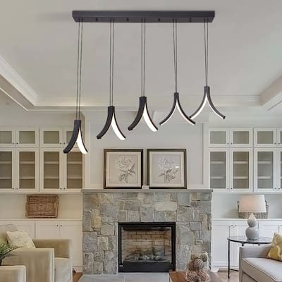 LED Chandelier Black Chandelier - N/A