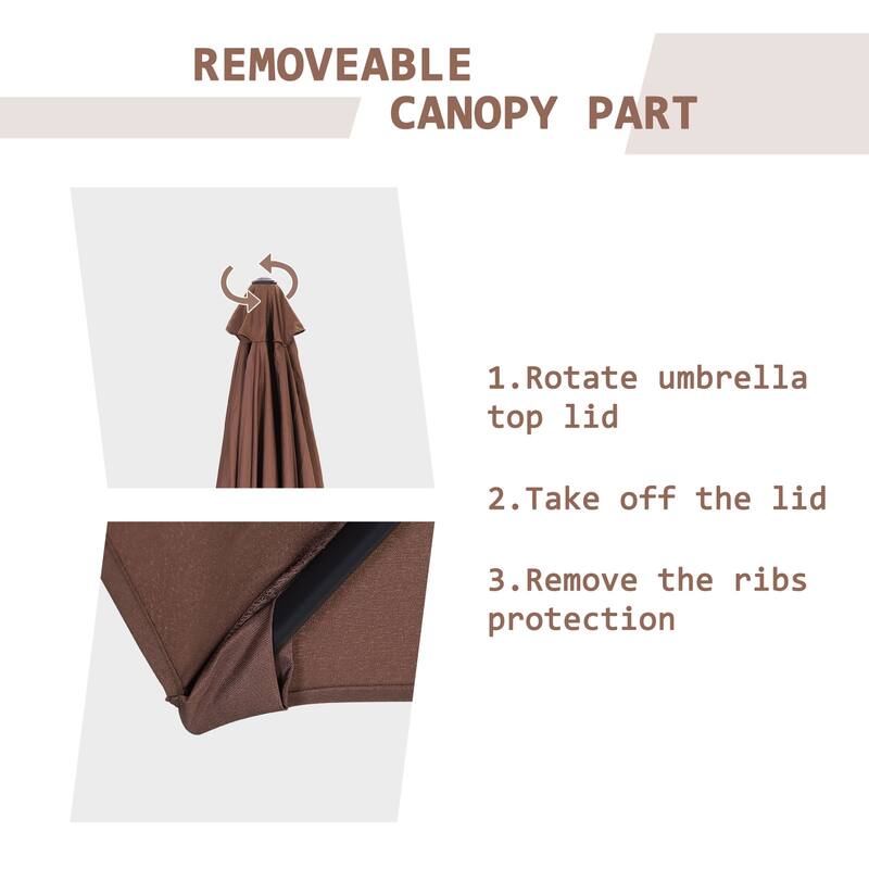 Autlaycil 7.5FT Patio Umbrella with Tilt and Crank