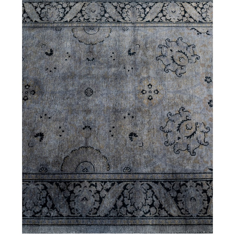 Overdyed One-of-a-Kind Hand-Knotted Area Rug - Gray - 2' 6" x 6' 0"