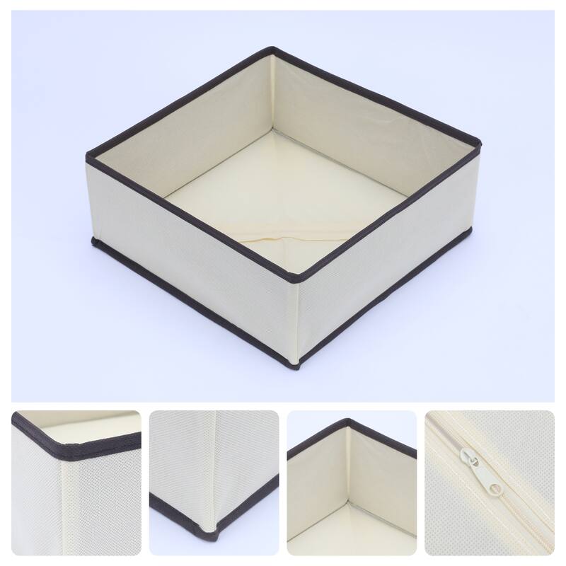 Storage Cube Set of 6, Storage Bin for Shelves Closet, Collapsible Storage Basket for Organizing Clothes Books - 6 Pack - White