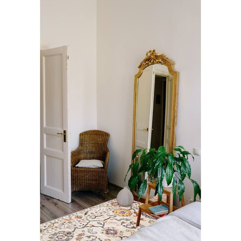 ECARPETGALLERY Hand-knotted Modern Oushak Light Khaki Wool Rug - 3'8 x 5'6