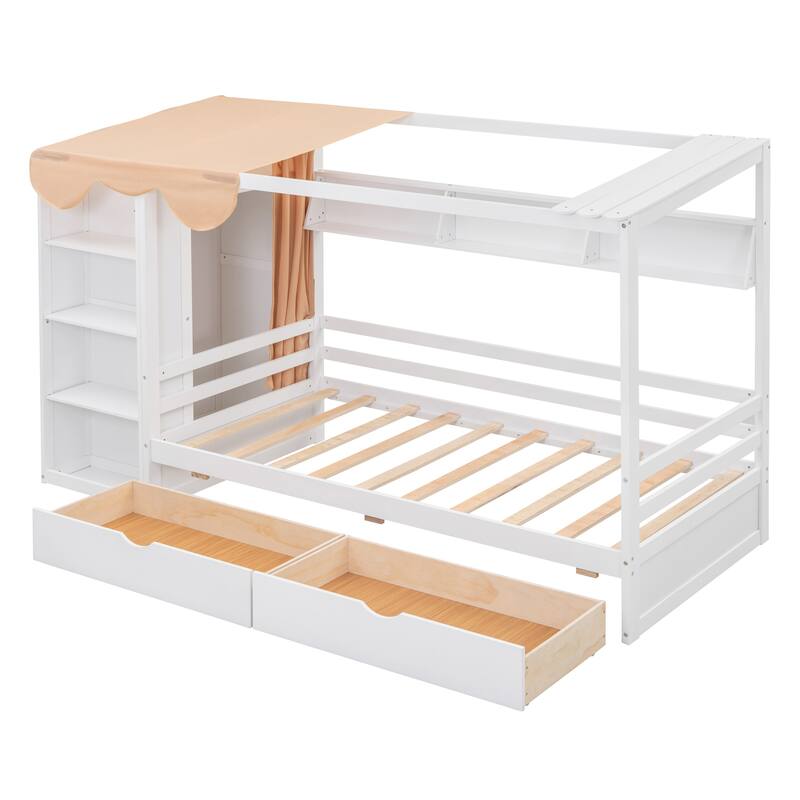 House Bed with Multiple storage spaces
