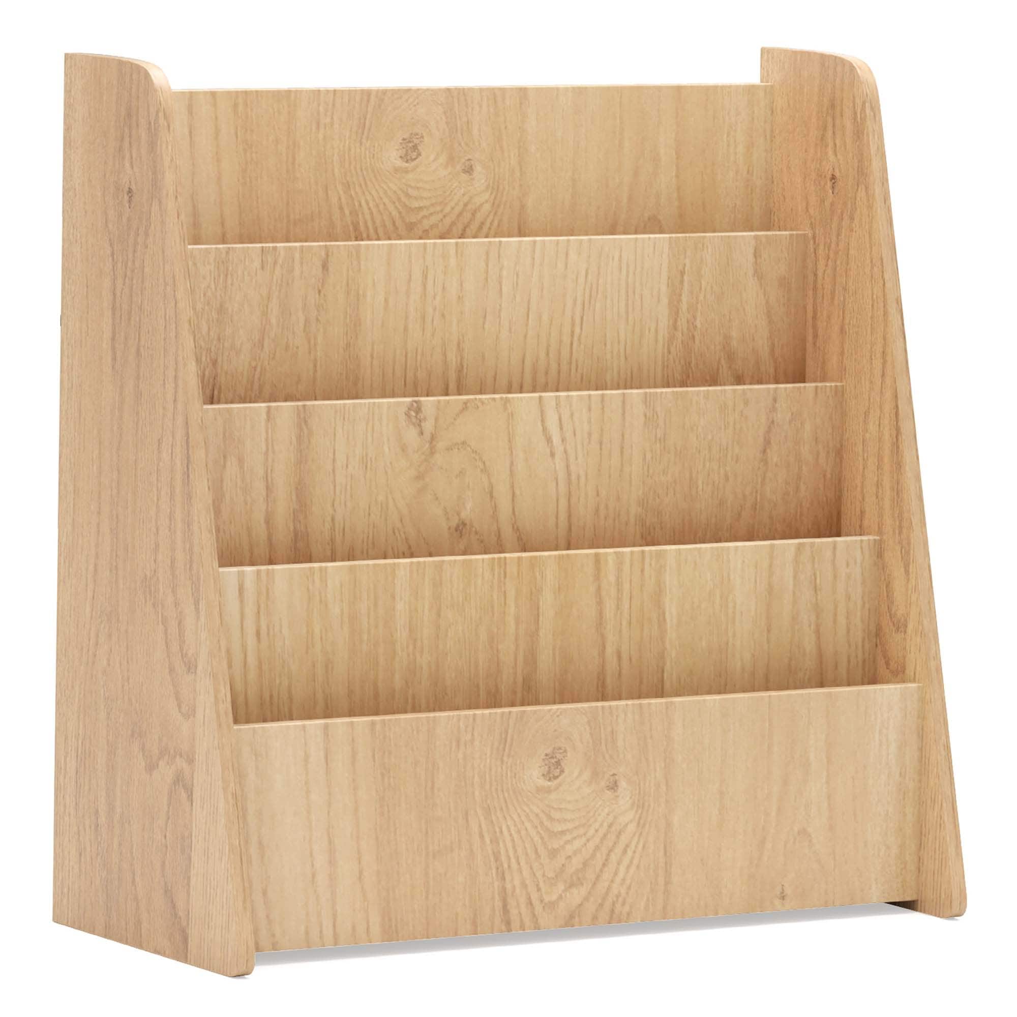 Costway 4-tier Kids Wooden Bookshelf Toddlers Book Rack with Deep - See Details