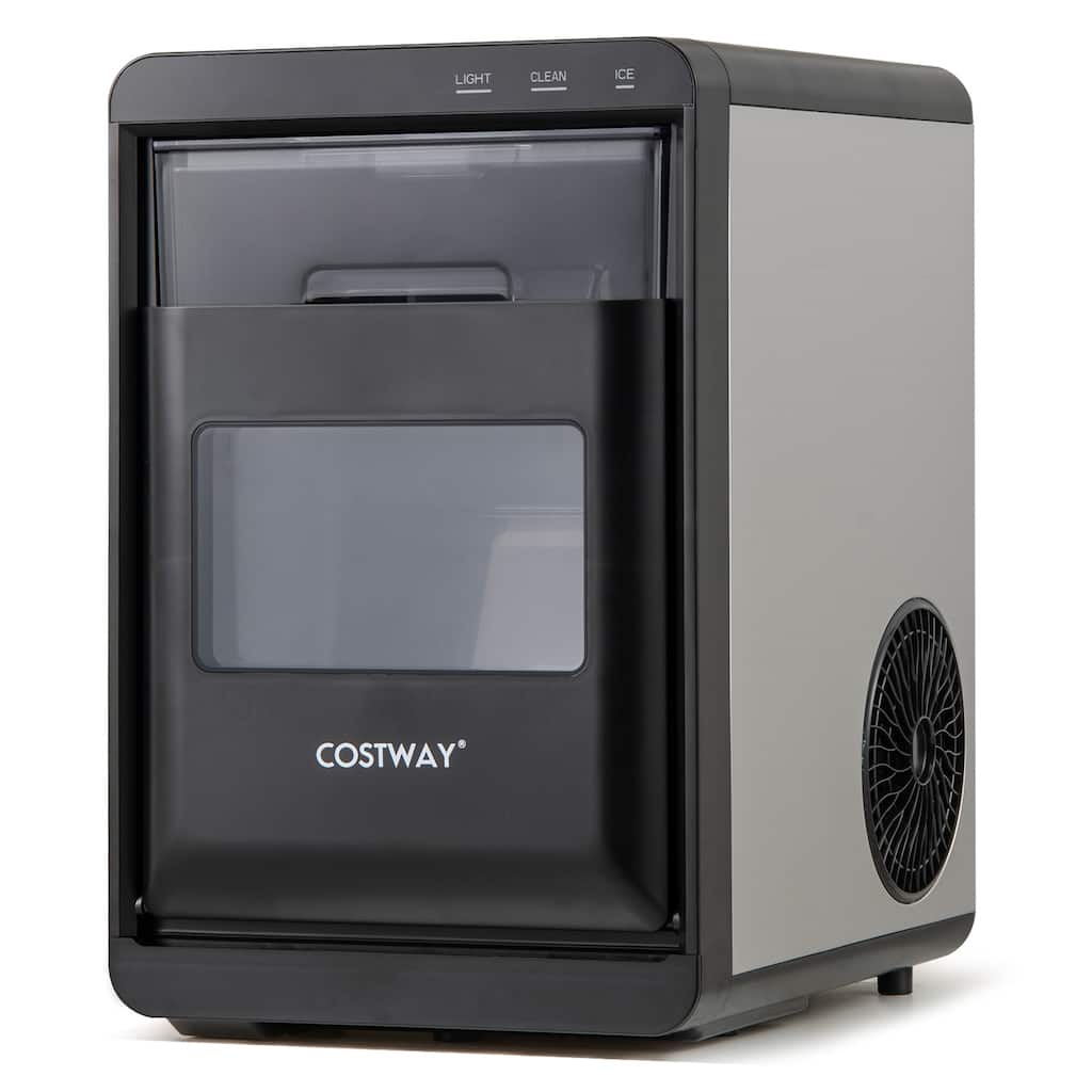 Countertop Nugget Ice Maker 44 lbs/Day Sonic Pebble Ice Machine with Self-Cleaning, LED Display & Quiet Operation