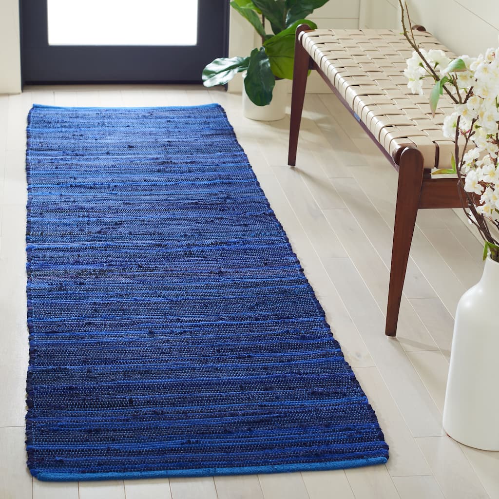 SAFAVIEH, Handmade Rag Rug Tinela Casual Stripe Cotton Rug