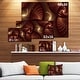 preview thumbnail 8 of 10, Designart "Brown Symmetrical Fractal Pattern" Floral Canvas Wall Art - Brown