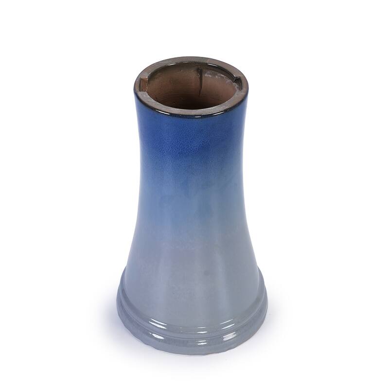 Anmytek Ceramic Bird Bath for Outside Tall Pedestal Glazed Birdbaths