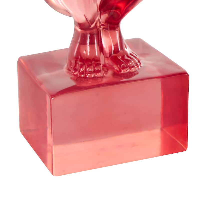 Resin Tinted Posing People Decorative Sculpture - Green Or Blue or Pink