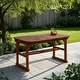preview thumbnail 15 of 45, Walker Edison Surfside Acacia Wood Outdoor Extension Dining Table