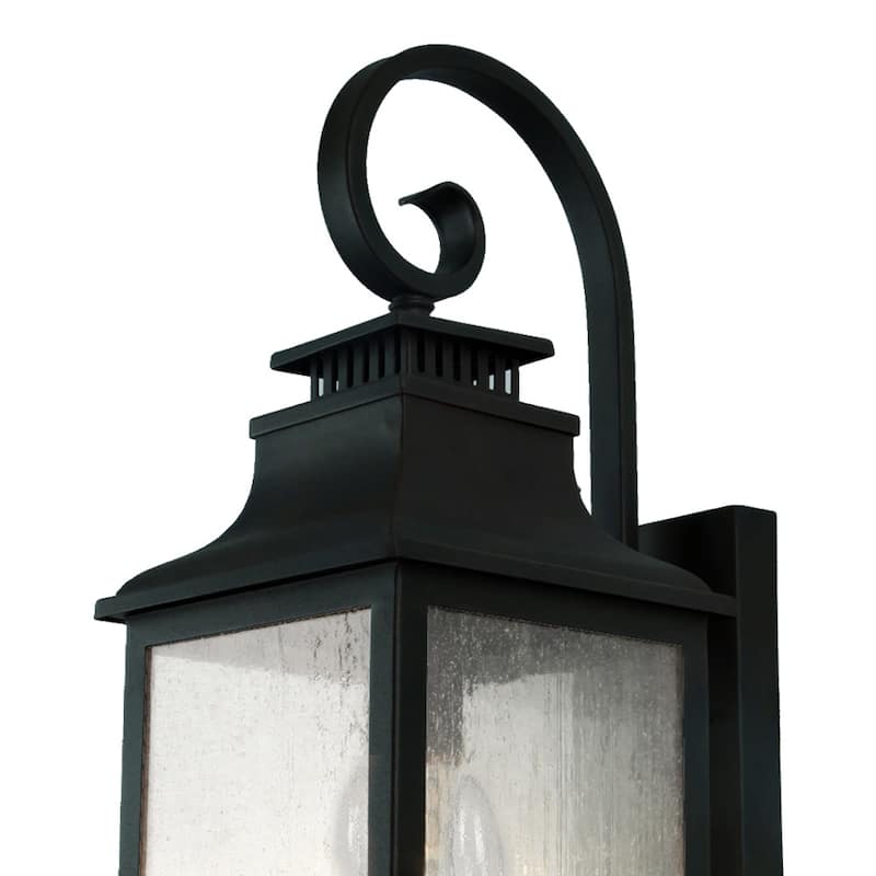 Morgan 2 Light Exterior Light in Imperial Black Finish