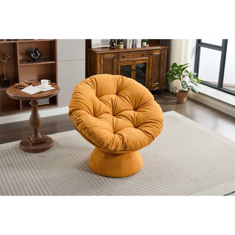 Oversized Swivel Accent Chair, 360-Degree Swivel Barrel Chair, Papasan Chair for Living Room and Bedroom Comfort