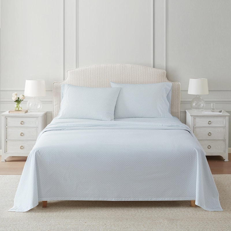 Martha Stewart Printed Cotton Percale Sheet Set