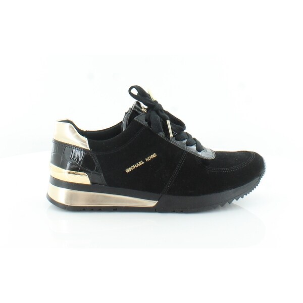 michael kors allie wrap trainer black gold