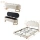 preview thumbnail 28 of 68, Metal House Bed Frame with Trundle Bed & 3 Shelves for Kids Gilrs Boys, No Box Spring Needed