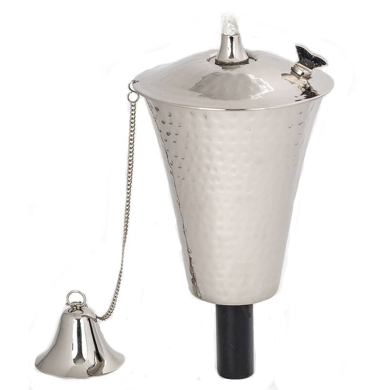 Kona Style Tiki Torch - Hammered Nickel - 1 Pack