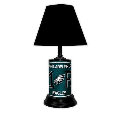 NFL 18-inch Desk/Table Lamp with Shade, #1 Fan with Team Logo, Philadelphia Eagles - 18x10x10