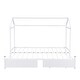preview thumbnail 5 of 24, Extending Twin XL Size House Bed with 2 Storage Drawers, Twin XL to King Size Metal House Platform Bed Frame with Roof Frame
