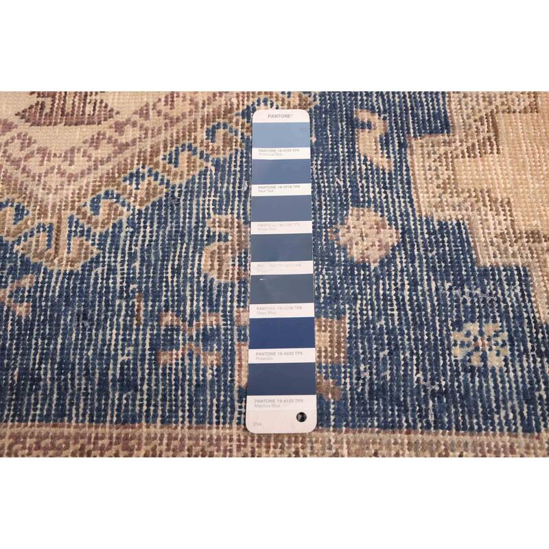 ECARPETGALLERY Hand-knotted Antalya Vintage Navy, Tan Wool Rug - 4'11 x 7'2