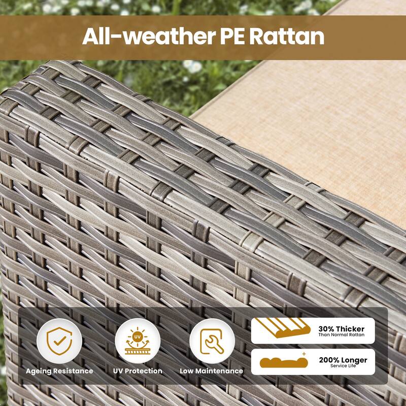 XIZZI Outdoor Wicker Patio Furniture Conversation Set