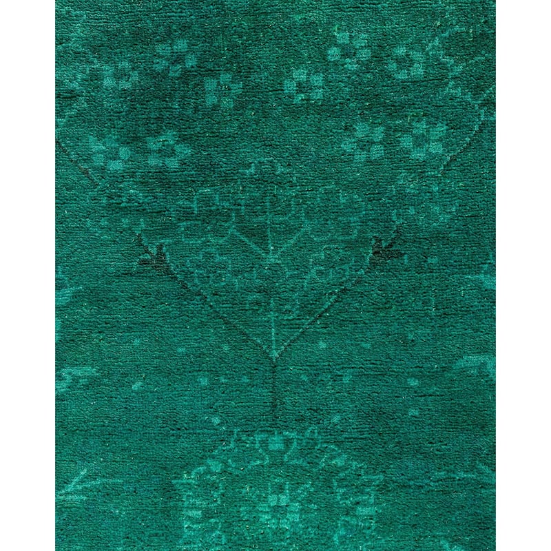 Contemporary Overdyed Wool Hand Knotted Runner - 2' 7" x 11' 8"