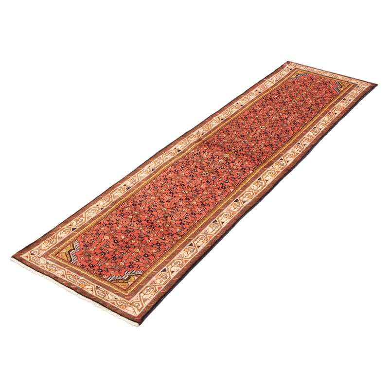 ECARPETGALLERY Hand-knotted Andelz Copper Wool Rug - 2' 7" x 9' 9"