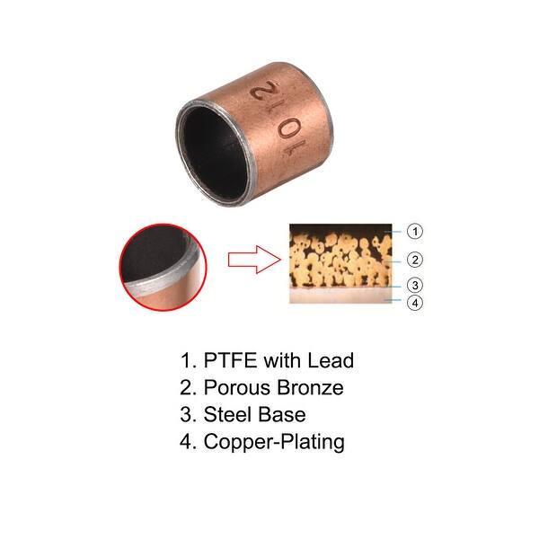 Bearing Bush 12 mm Diameter x 18 mm Outside Diameter x 20 mm Length Self-lubricating sintered Bronze bushings Bearing Bush 12 mm Diameter x 18 mm Outside Diameter x 20 mm Length Self-lubricating sintered Bronze bushings