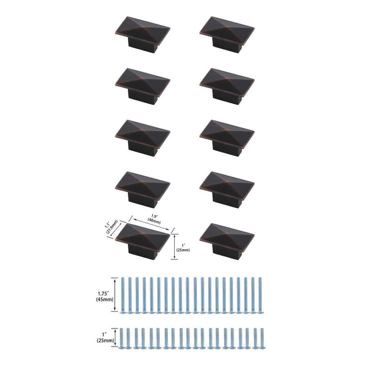 Stacks 2"Rectangle Knob Multipack (Set of 10)