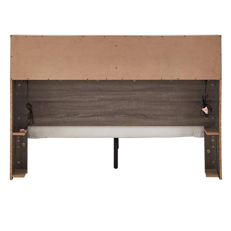 Malins Bookcase Queen Platform Bed with USBs by iNSPIRE Q Classic