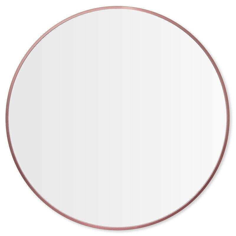 Lumioca Aluminum Alloy Frame Circle Mirror Wall Mounted for Bedroom Bathroom
