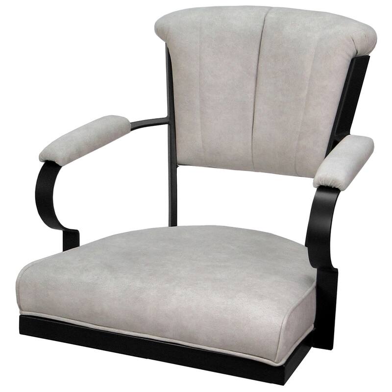 Miami Swivel Metal Caster Chair on Reading Base - 18" High Seat